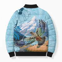 New Zealand South Island Bomber Puffer Jacket Te Waipounamu Aoraki Kea Bird LT14 - Polynesian Pride