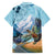 New Zealand South Island Family Matching Summer Maxi Dress and Hawaiian Shirt Te Waipounamu Aoraki Kea Bird