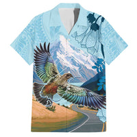 New Zealand South Island Family Matching Tank Maxi Dress and Hawaiian Shirt Te Waipounamu Aoraki Kea Bird