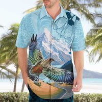 New Zealand South Island Hawaiian Shirt Te Waipounamu Aoraki Kea Bird