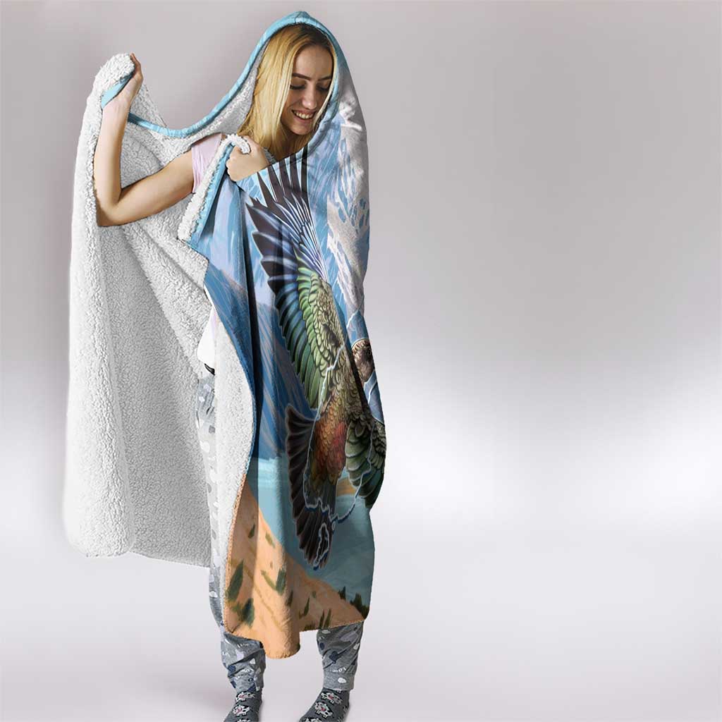 New Zealand South Island Hooded Blanket Te Waipounamu Aoraki Kea Bird