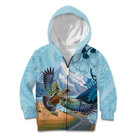 New Zealand South Island Kid Hoodie Te Waipounamu Aoraki Kea Bird