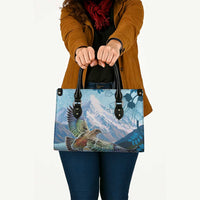 New Zealand South Island Leather Bag Te Waipounamu Aoraki Kea Bird - Polynesian Pride