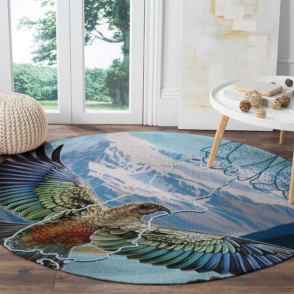 New Zealand South Island Round Carpet Te Waipounamu Aoraki Kea Bird