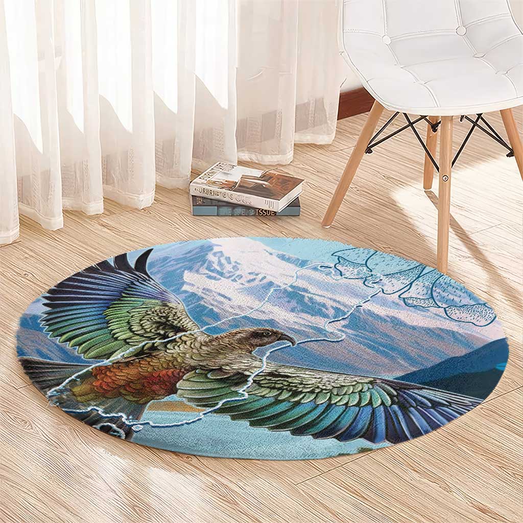 New Zealand South Island Round Carpet Te Waipounamu Aoraki Kea Bird