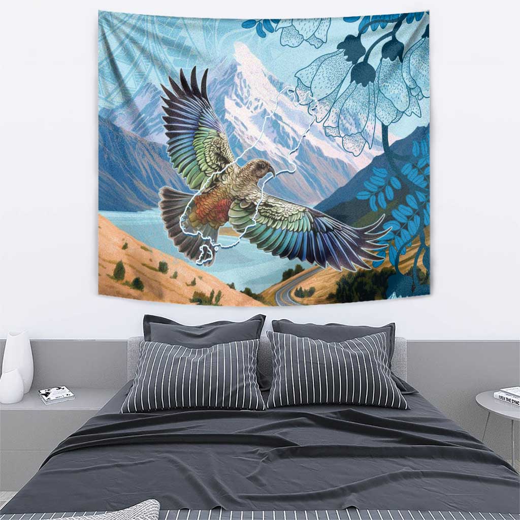 New Zealand South Island Tapestry Te Waipounamu Aoraki Kea Bird