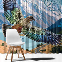 New Zealand South Island Window Curtain Te Waipounamu Aoraki Kea Bird