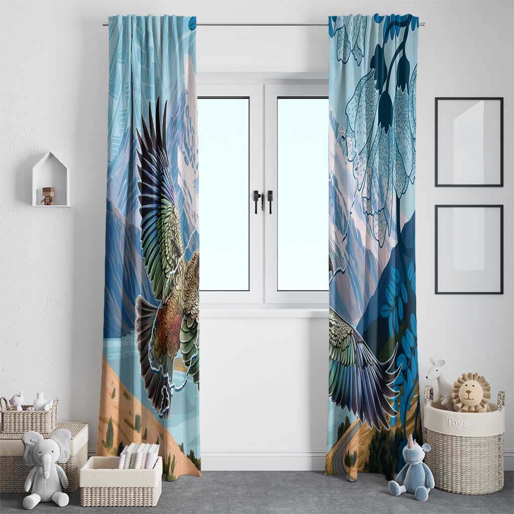 New Zealand South Island Window Curtain Te Waipounamu Aoraki Kea Bird