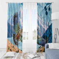New Zealand South Island Window Curtain Te Waipounamu Aoraki Kea Bird