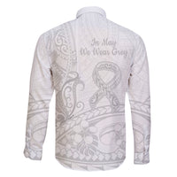 Polynesia Brain Cancer Awareness Family Matching Long Sleeve Bodycon Dress and Hawaiian Shirt In May We Wear Grey LT14 - Polynesian Pride