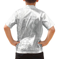 Polynesia Brain Cancer Awareness Family Matching Tank Maxi Dress and Hawaiian Shirt In May We Wear Grey