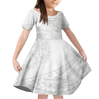 Polynesia Brain Cancer Awareness Family Matching Tank Maxi Dress and Hawaiian Shirt In May We Wear Grey