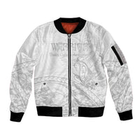 Polynesia Brain Cancer Awareness Sleeve Zip Bomber Jacket In May We Wear Grey