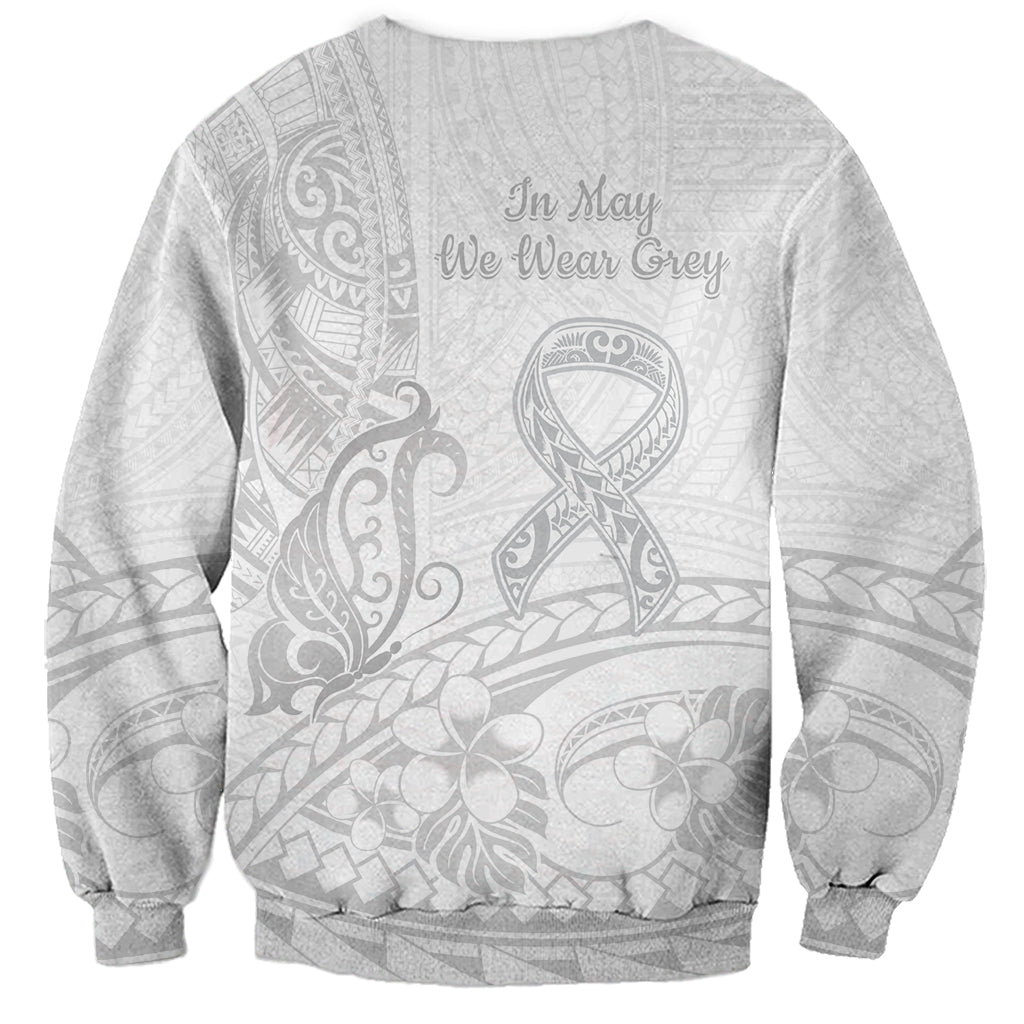 Polynesia Brain Cancer Awareness Sweatshirt In May We Wear Grey
