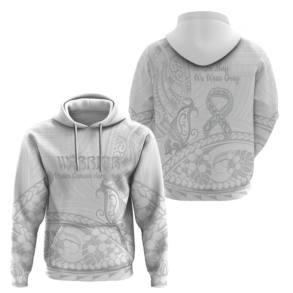 Polynesia Brain Cancer Awareness Zip Hoodie In May We Wear Grey