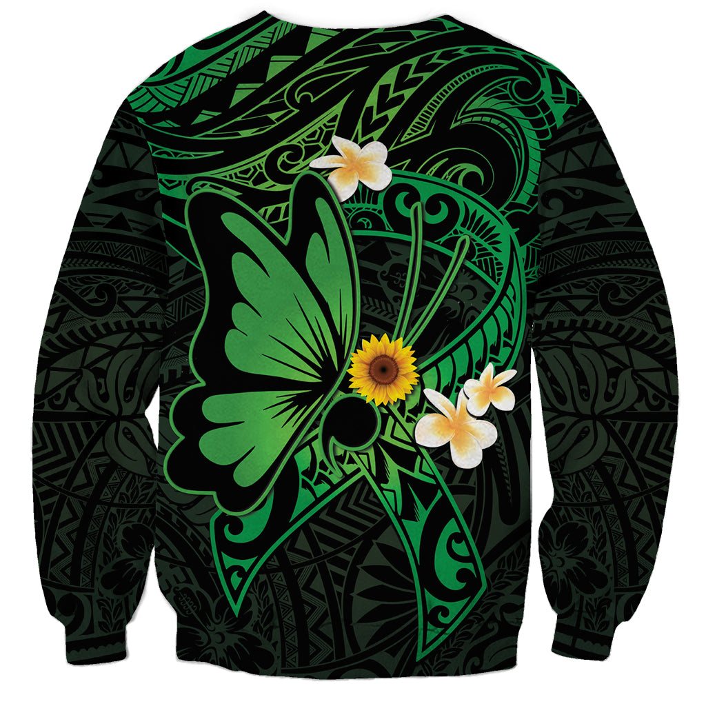 Polynesia Mental Health Awareness Sweatshirt Green Ribbon Be Kind To Your Mind