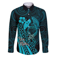 Polynesia World Ovarian Cancer Day Family Matching Long Sleeve Bodycon Dress and Hawaiian Shirt You Matter Polynesian Women