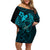 Polynesia World Ovarian Cancer Day Family Matching Off Shoulder Short Dress and Hawaiian Shirt You Matter Polynesian Women