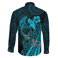 Polynesia World Ovarian Cancer Day Family Matching Short Sleeve Bodycon Dress and Hawaiian Shirt You Matter Polynesian Women