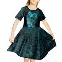 Polynesia World Ovarian Cancer Day Kid Short Sleeve Dress You Matter Polynesian Women