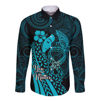 Polynesia World Ovarian Cancer Day Long Sleeve Button Shirt You Matter Polynesian Women