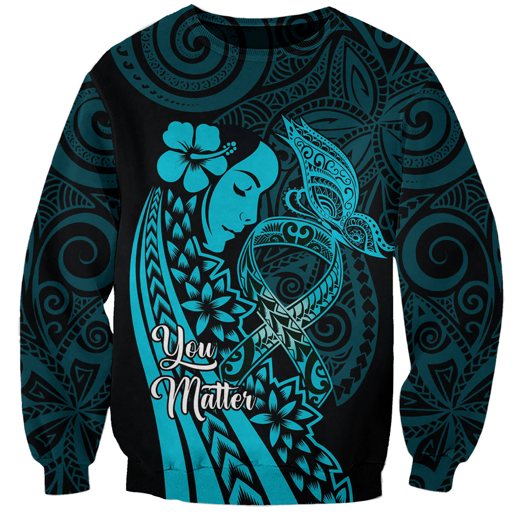 Polynesia World Ovarian Cancer Day Sweatshirt You Matter Polynesian Women