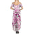 Polynesia Breast Cancer Awareness Summer Maxi Dress Pink Ribbon No One Fights Alone - White