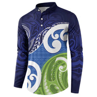 Southland New Zealand Button Sweatshirt Maori Koru Flag Color LT14 - Polynesian Pride