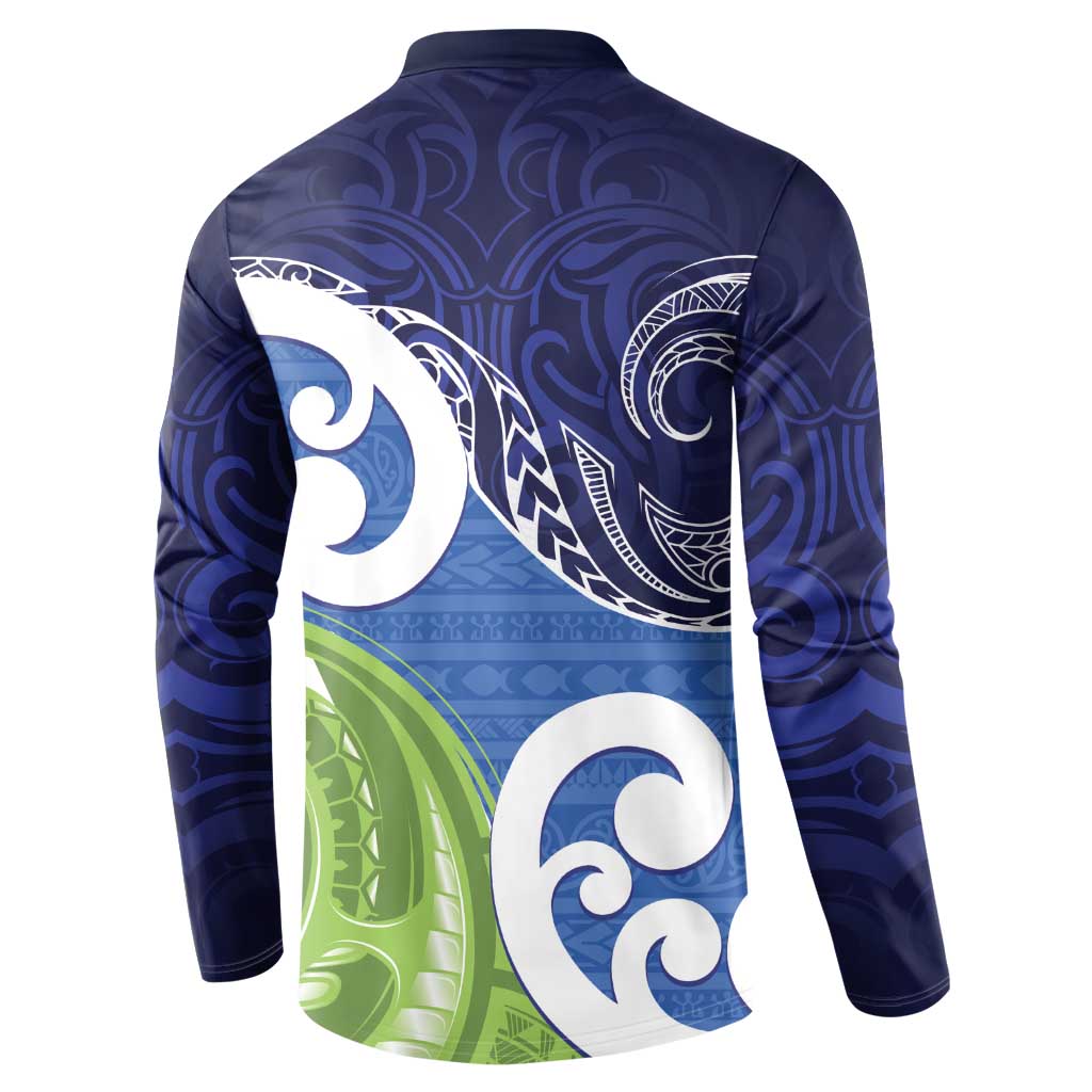 Southland New Zealand Button Sweatshirt Maori Koru Flag Color LT14 - Polynesian Pride