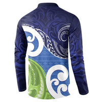 Southland New Zealand Button Sweatshirt Maori Koru Flag Color LT14 - Polynesian Pride
