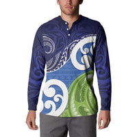 Southland New Zealand Button Sweatshirt Maori Koru Flag Color LT14 - Polynesian Pride