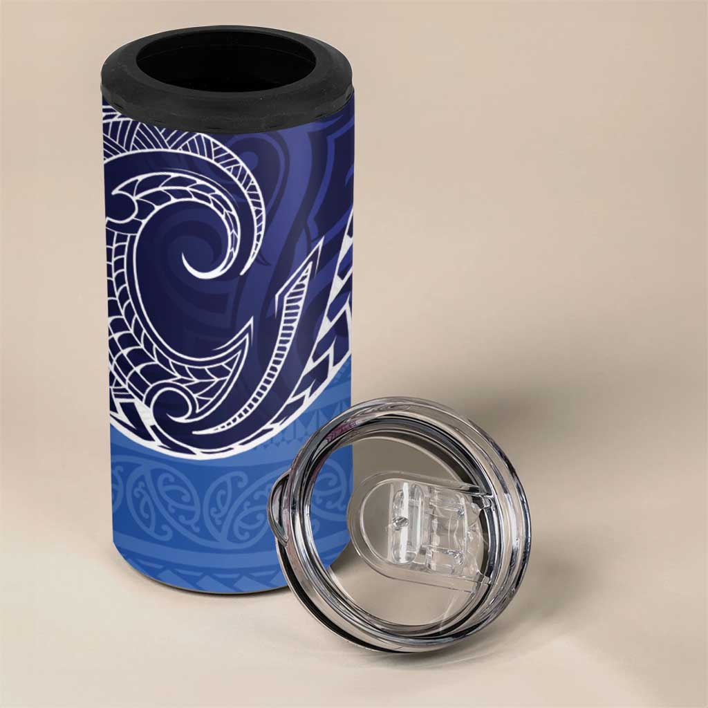 Southland New Zealand 4 in 1 Can Cooler Tumbler Maori Koru Flag Color