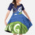 Southland New Zealand Family Matching Summer Maxi Dress and Hawaiian Shirt Maori Koru Flag Color