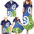 Southland New Zealand Family Matching Summer Maxi Dress and Hawaiian Shirt Maori Koru Flag Color