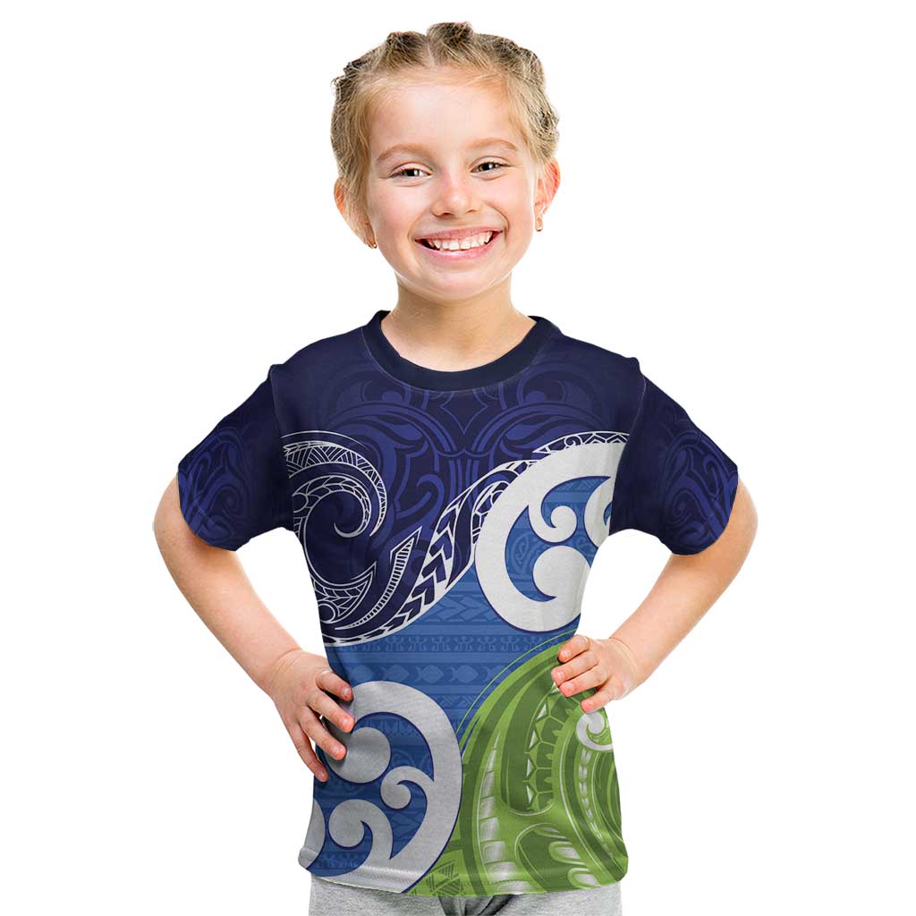 Southland New Zealand Kid T Shirt Maori Koru Flag Color