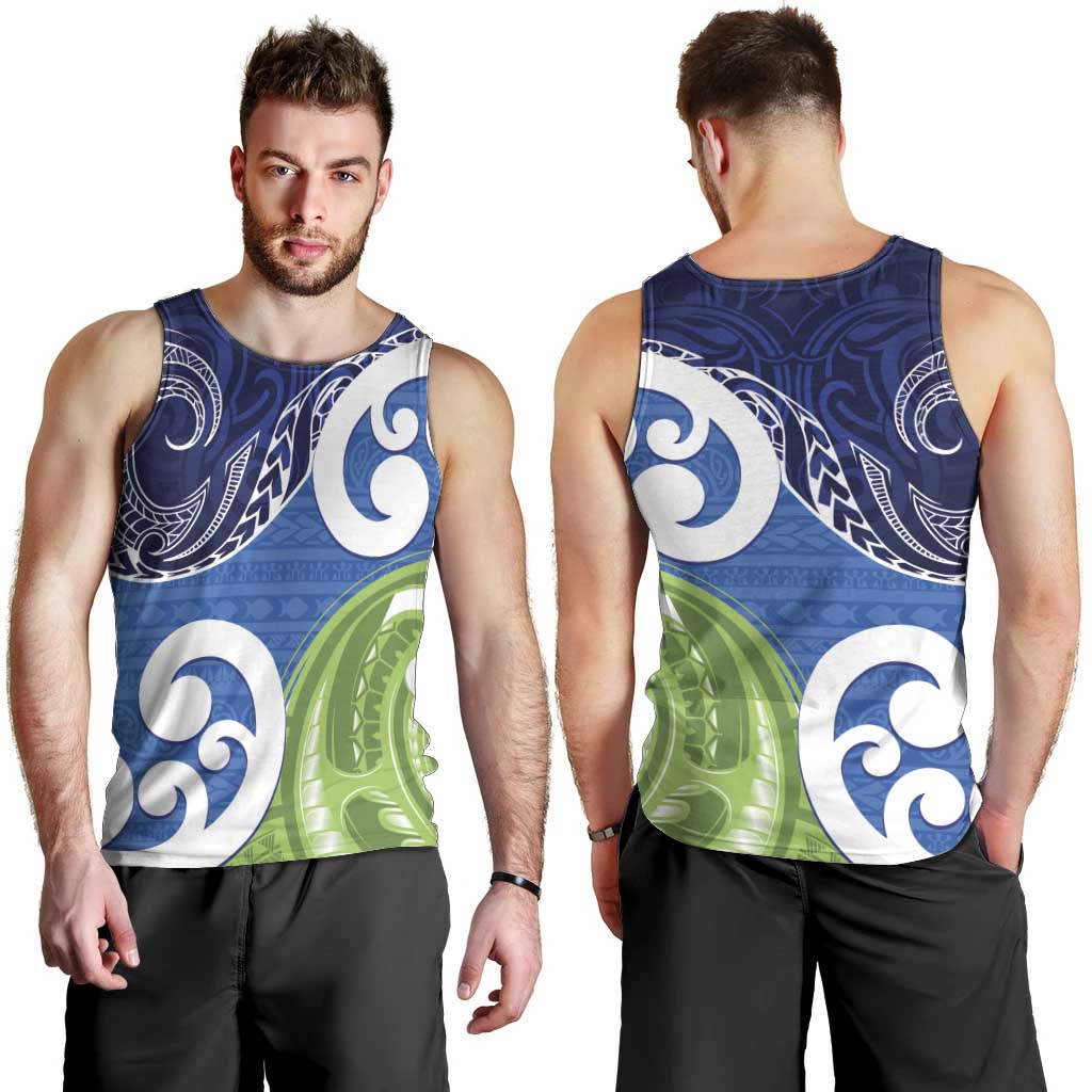 Southland New Zealand Men Tank Top Maori Koru Flag Color