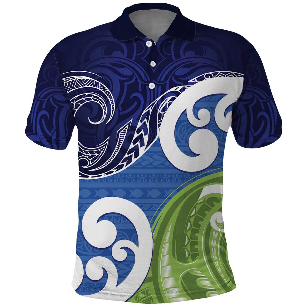 Southland New Zealand Polo Shirt Maori Koru Flag Color