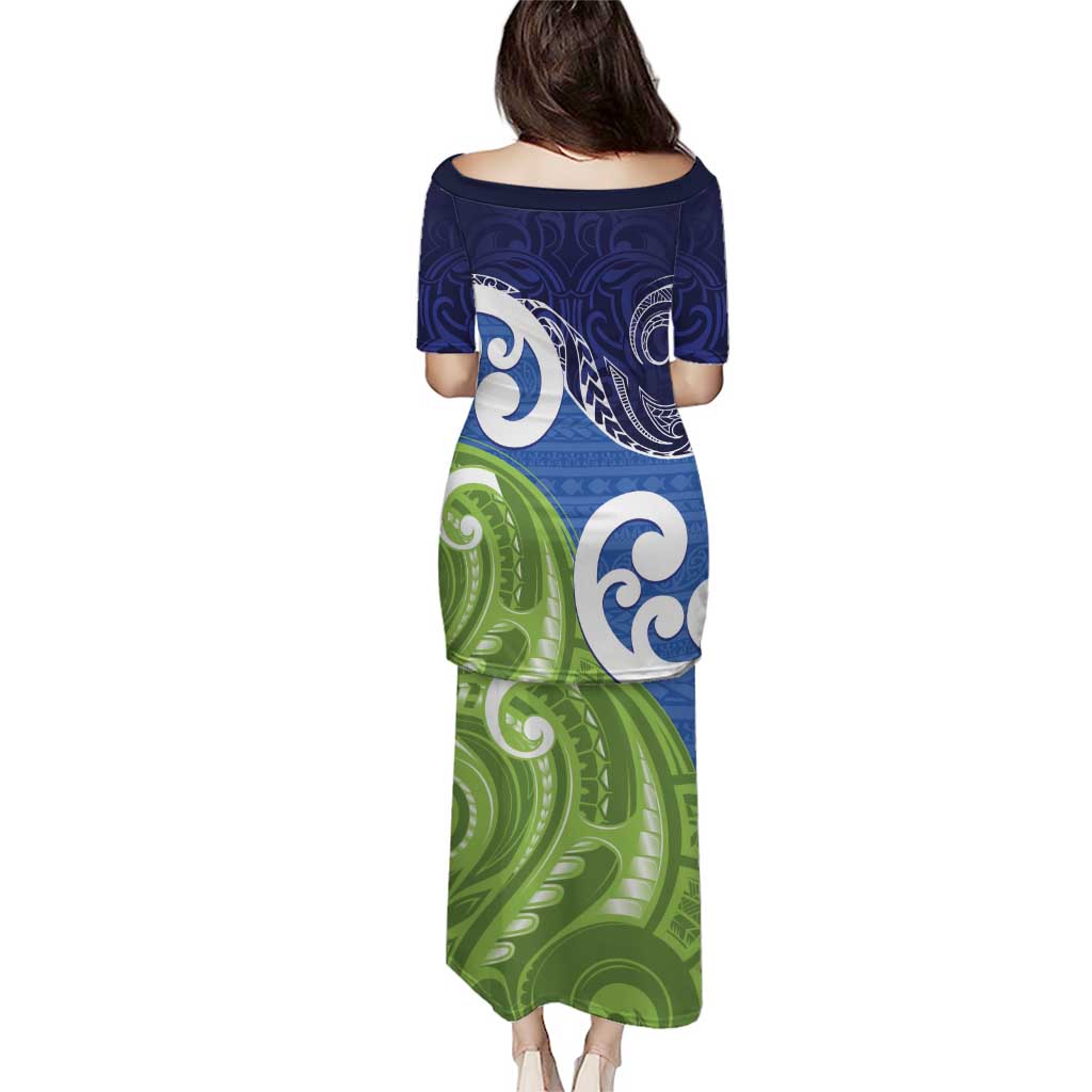 Southland New Zealand Puletasi Maori Koru Flag Color LT14 - Polynesian Pride
