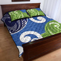 Southland New Zealand Quilt Bed Set Maori Koru Flag Color