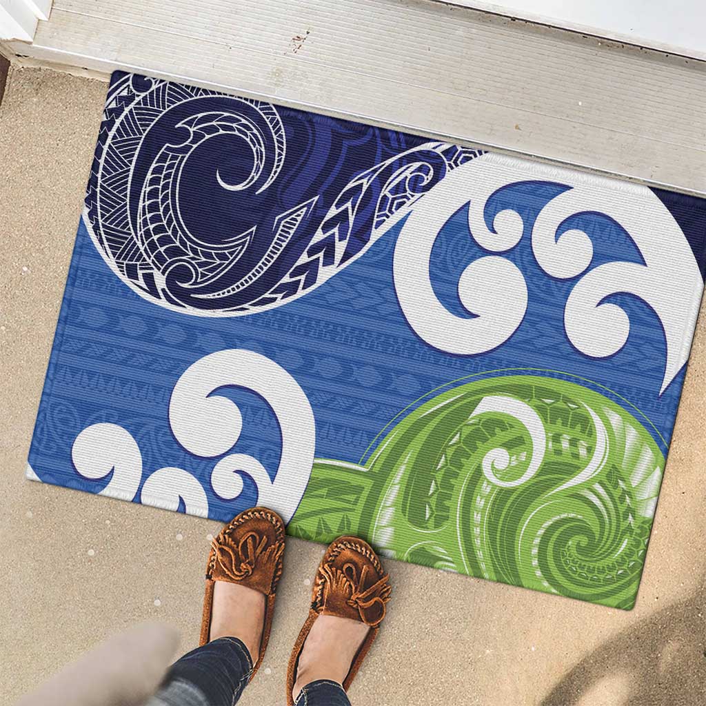 Southland New Zealand Rubber Doormat Maori Koru Flag Color LT14 - Polynesian Pride