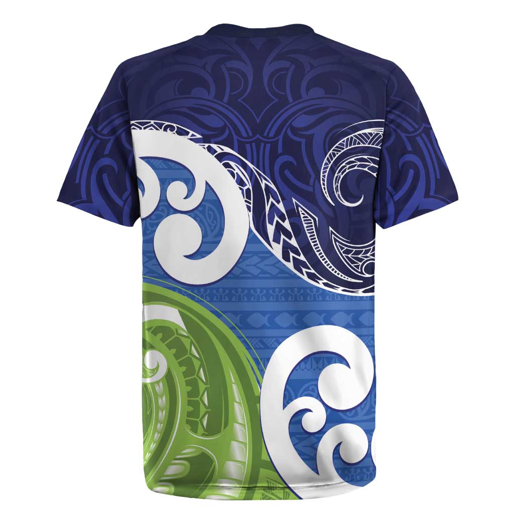 Southland New Zealand Rugby Jersey Maori Koru Flag Color