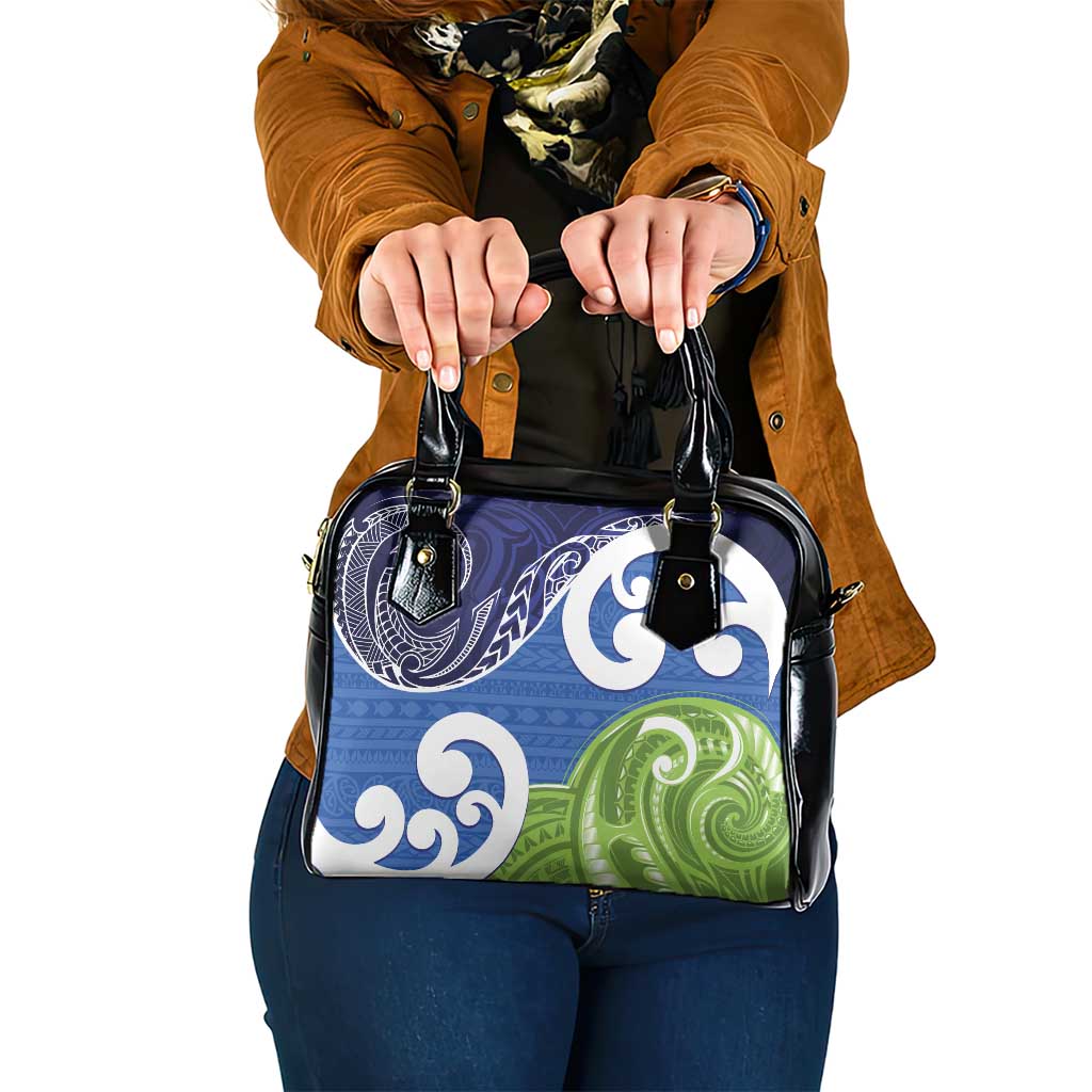 Southland New Zealand Shoulder Handbag Maori Koru Flag Color LT14 One Size Blue - Polynesian Pride
