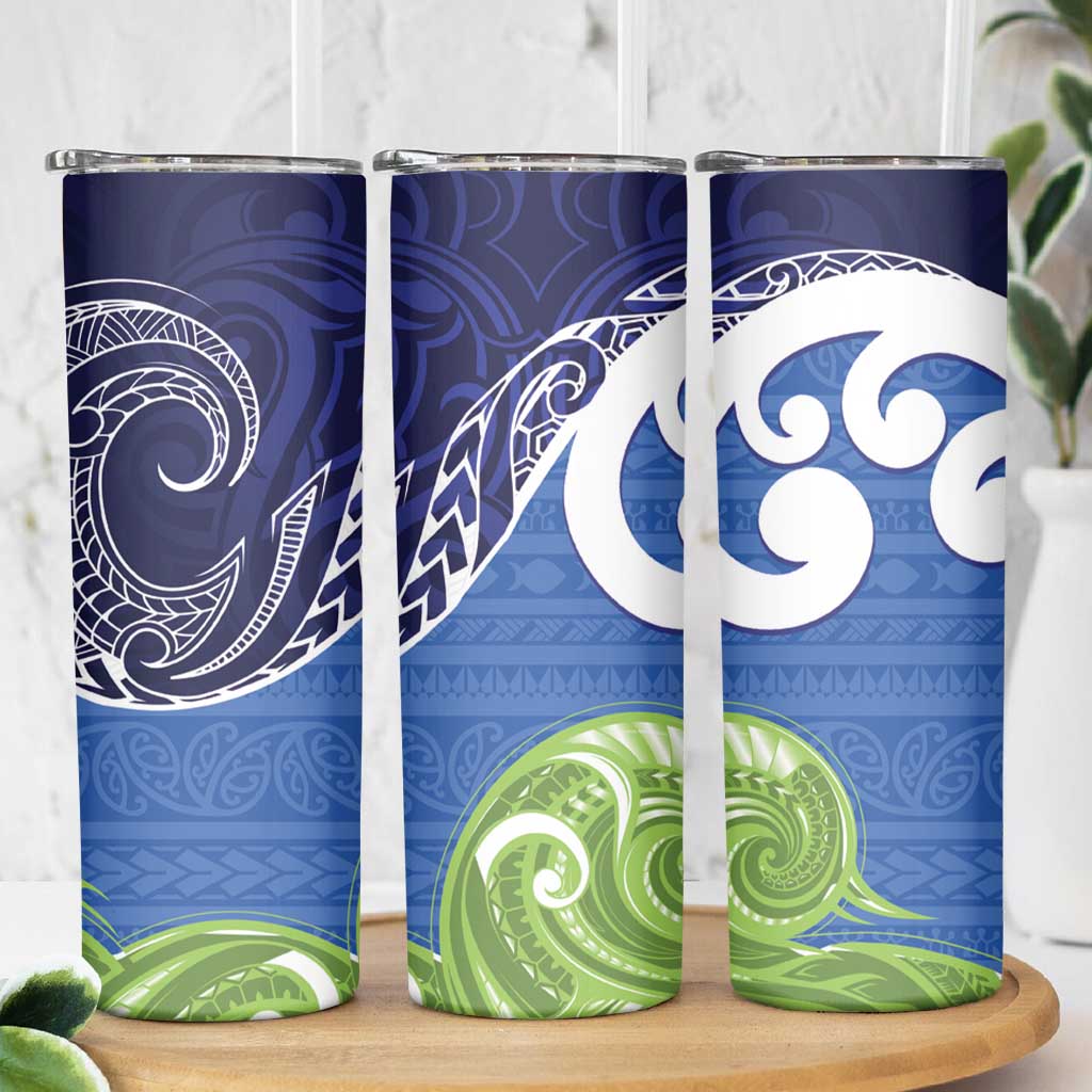 Southland New Zealand Skinny Tumbler Maori Koru Flag Color