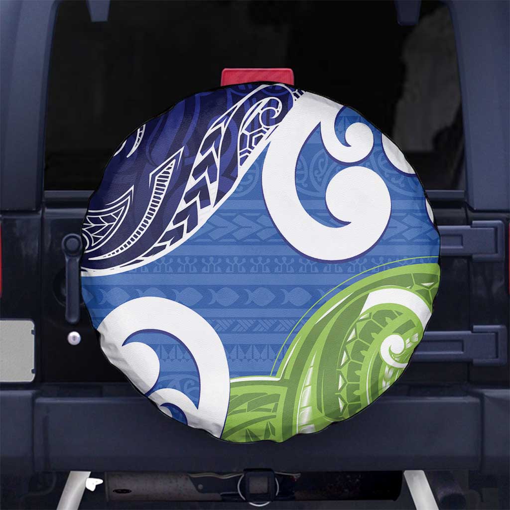 Southland New Zealand Spare Tire Cover Maori Koru Flag Color