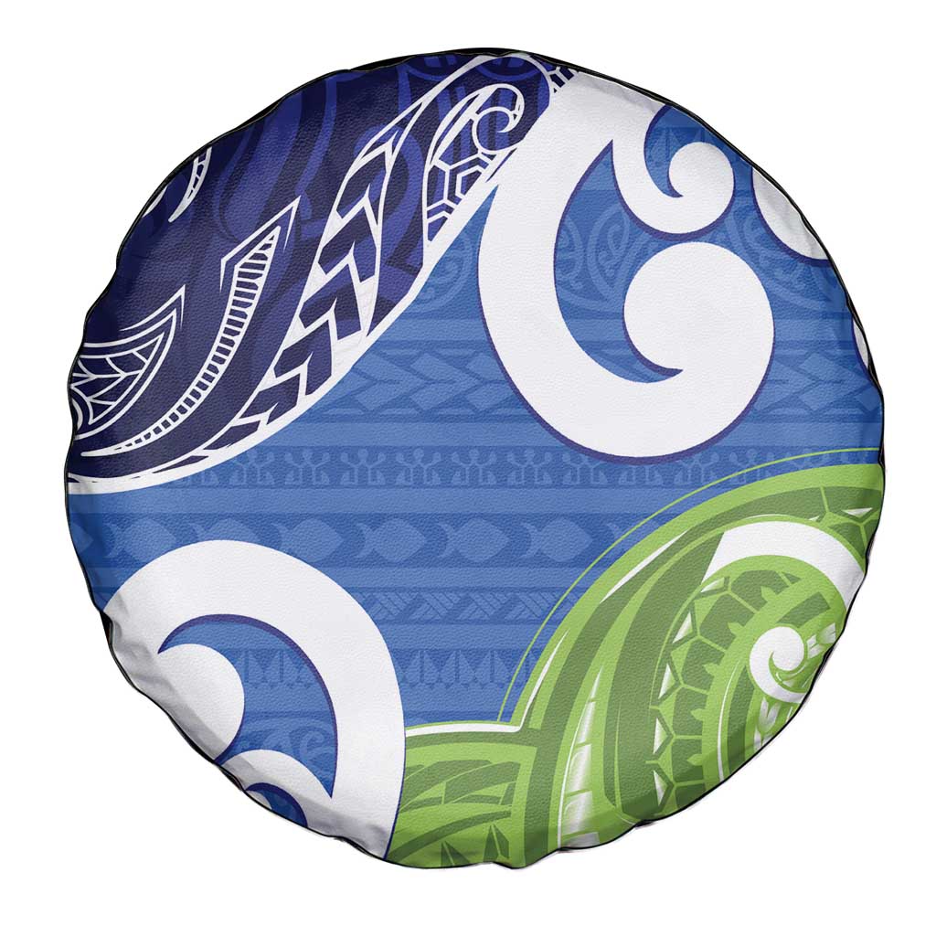 Southland New Zealand Spare Tire Cover Maori Koru Flag Color