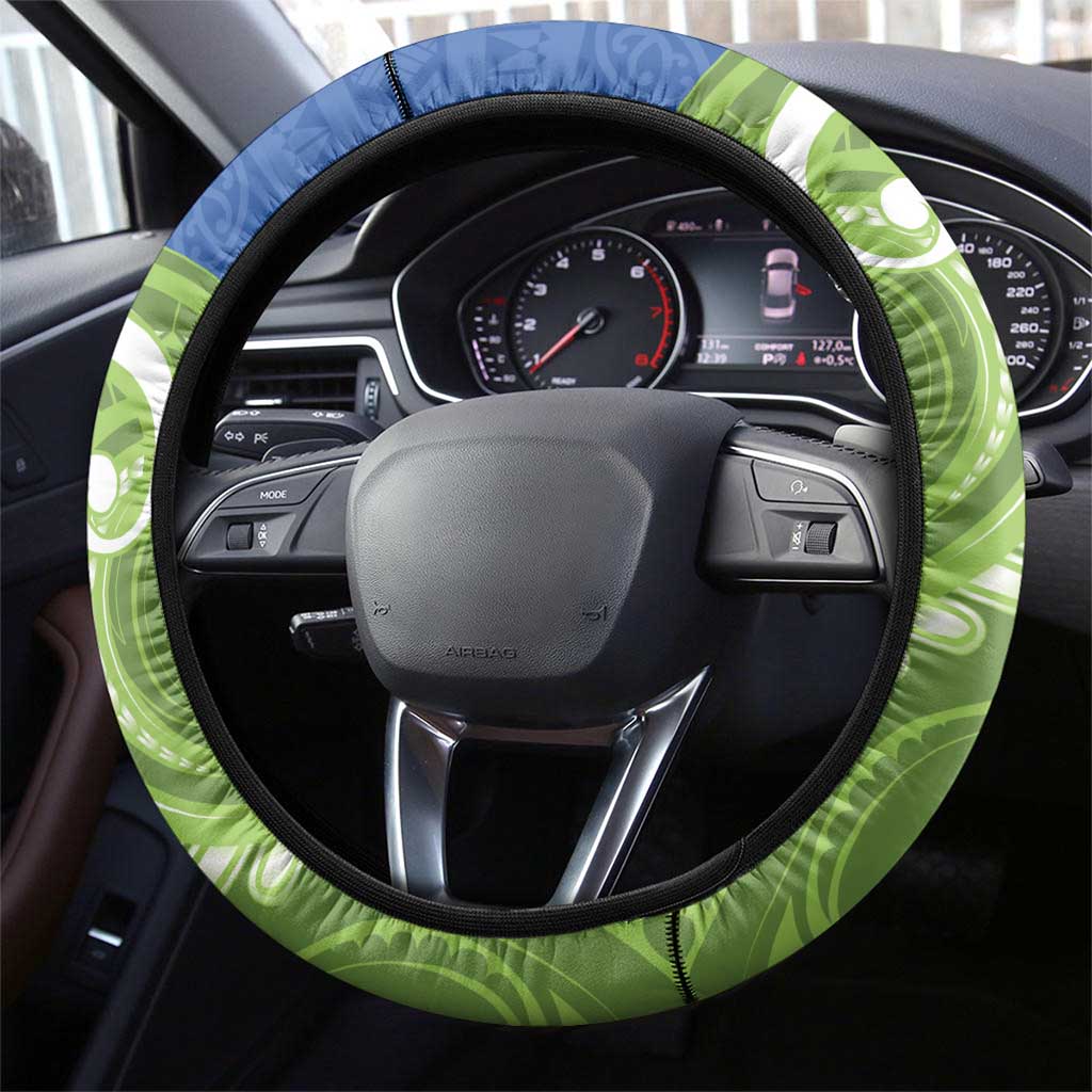 Southland New Zealand Steering Wheel Cover Maori Koru Flag Color