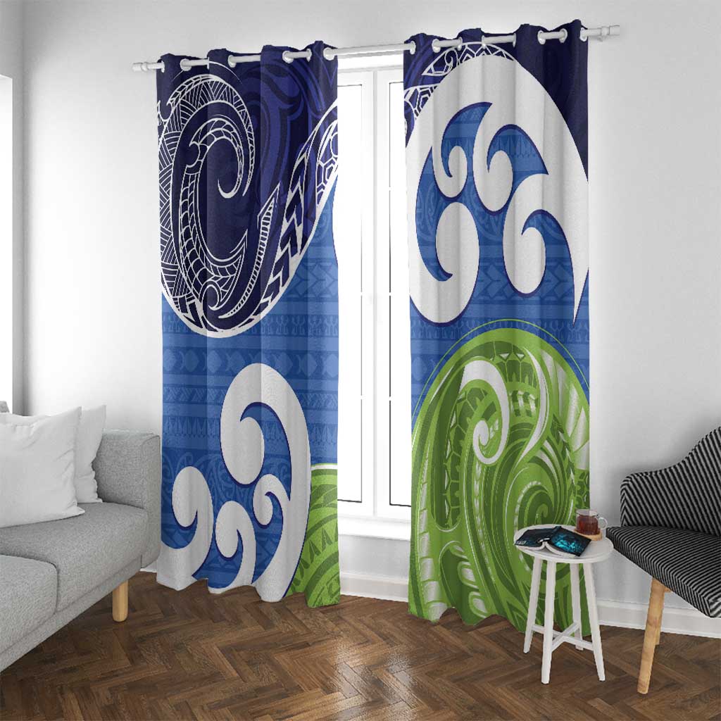 Southland New Zealand Window Curtain Maori Koru Flag Color