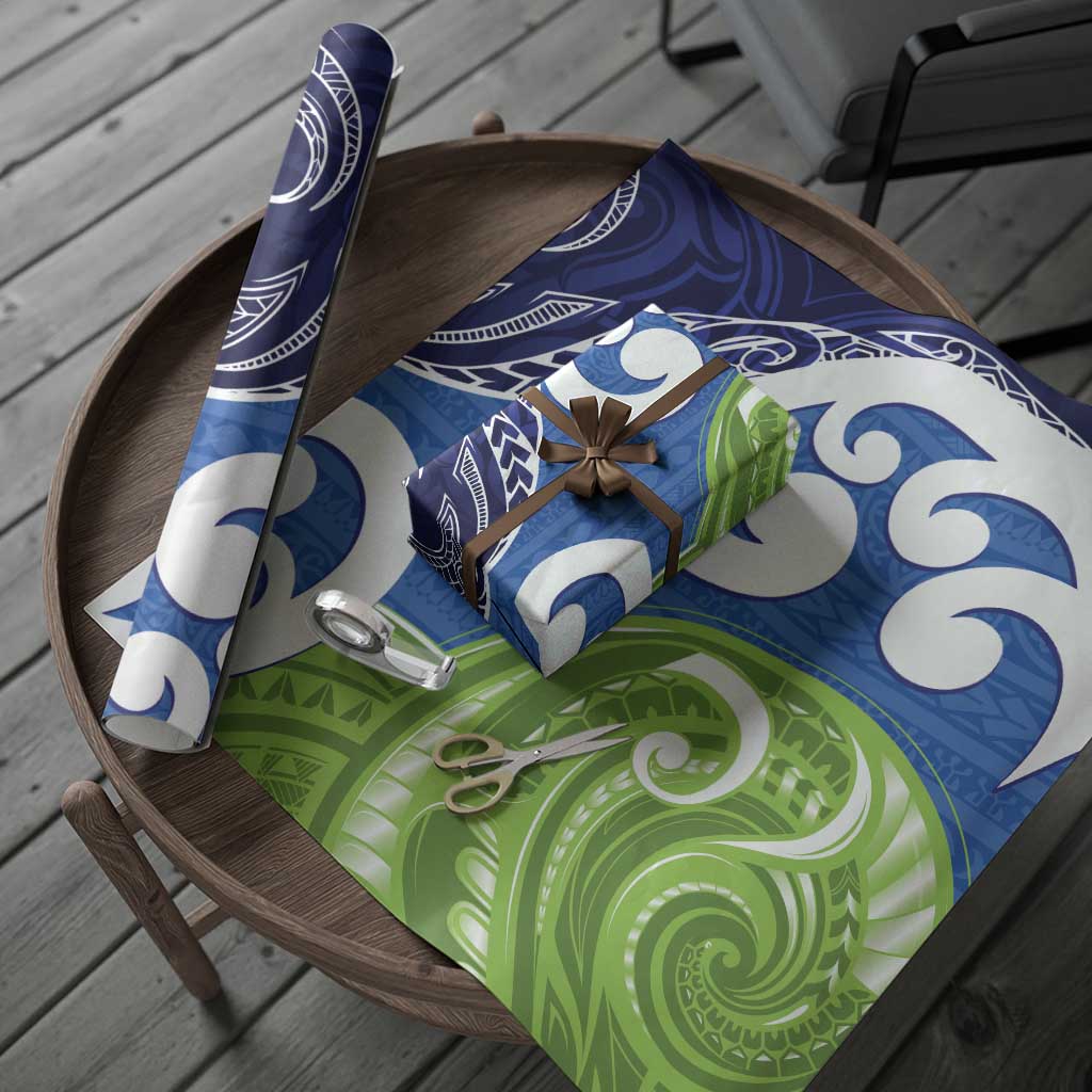 Southland New Zealand Wrapping Paper Maori Koru Flag Color - Polynesian Pride