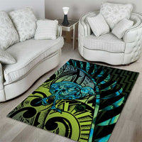 Southland Takehe Pounama Area Rug Aotearoa Poutama Paua Shell Fern