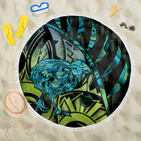 Southland Takehe Pounama Beach Blanket Aotearoa Poutama Paua Shell Fern